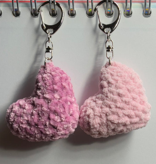 Crochet Heart Keychain